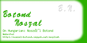 botond noszal business card